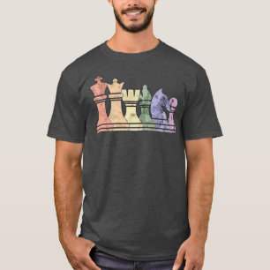 Camiseta Peças de xadrez retrorreflectoras em relevo em uma