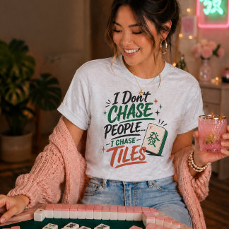 Camiseta Peças Divertidas de Mahjong Chase