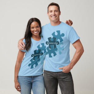 Camiseta Peças Divertidas de Quebra-Cabeça Peça do Menino A