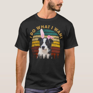 Camiseta Peças e Padrões da fronteira Collie Eu faço o que