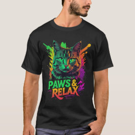 Camiseta Peças e Relaxar Gato