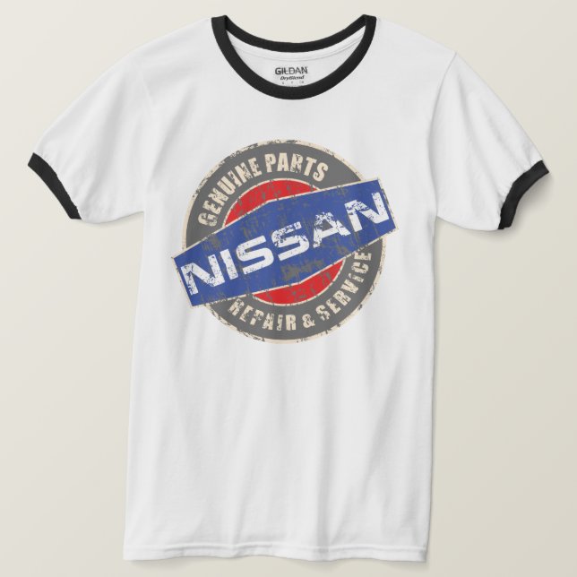 Camiseta Peças genuínas de Nissan do vintage (Frente do Design)
