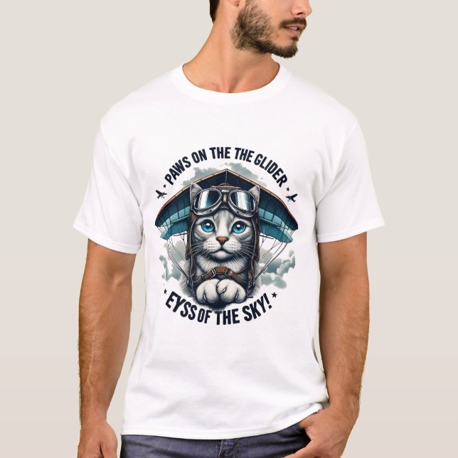 Camiseta Peças no planador, Olhos no céu! (Frente)
