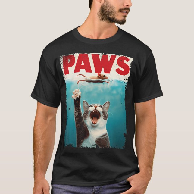Camiseta Peças Paródia Gato Rato Humorístico Perseguindo Ra (Frente)