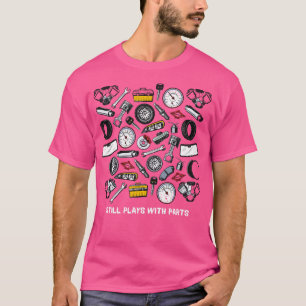 Camiseta Peças reproduzidas com ferramentas de peças do pis