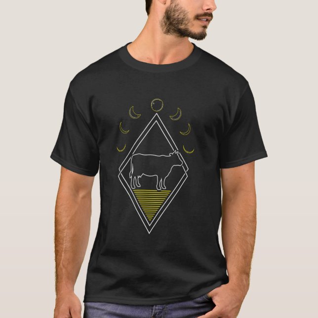 Camiseta Pecuária de Abstrato - Moo de vaca (Frente)