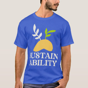 Camiseta Pedaço Amarelo De Sustentabilidade Com Madeira Ver