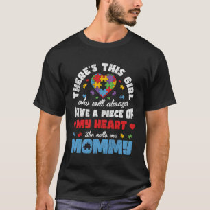 Camiseta Pedaço Da Minha Filha Autista Mãe Autismo Awa