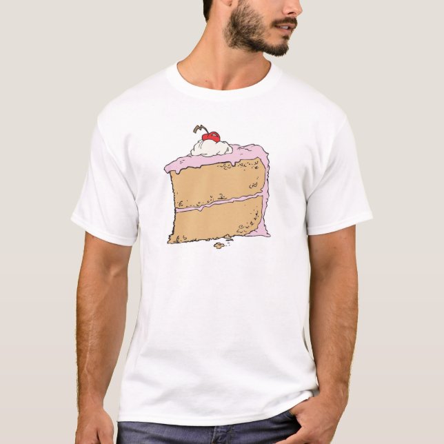 Camiseta pedaço delicioso de bolo (Frente)