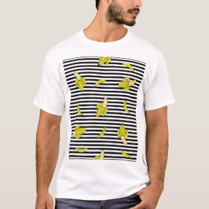 Camiseta Pedaços de bananas de cartoon: estilo retrô.