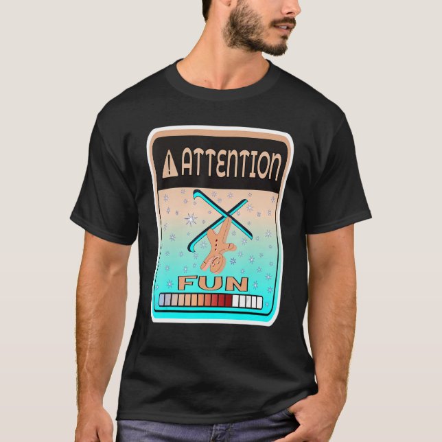 CAMISETA PEDAÇOS ESQUIANDO (Frente)