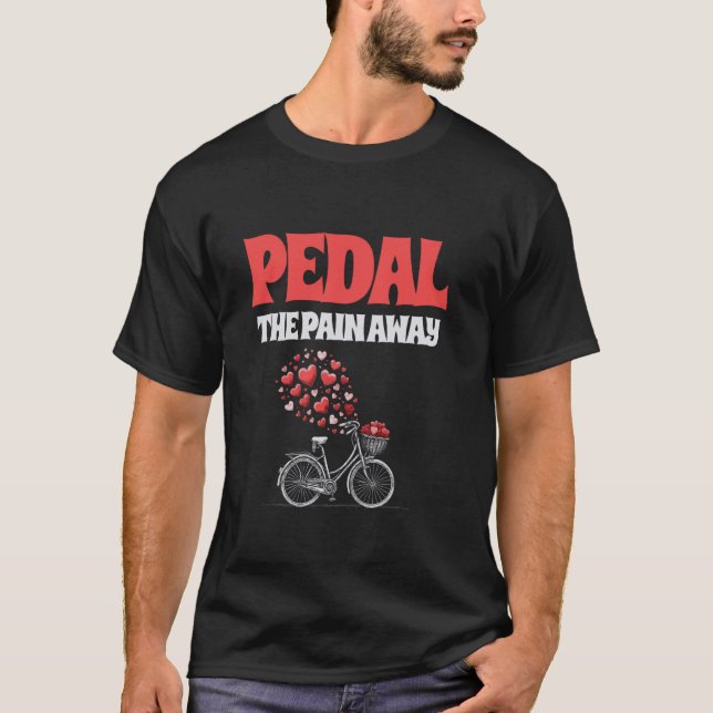 Camiseta Pedal Da Dor Longe Da Bicicleta Montanha MTB Ciclo (Frente)
