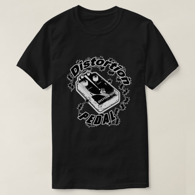 Camiseta Pedal de Distorção - Choque elétrico (Frente do Design)
