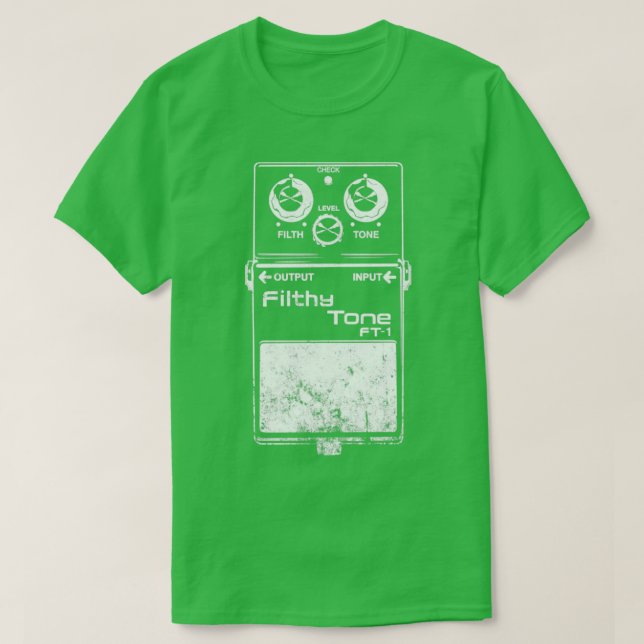 Camiseta Pedal De Violão De Tom Sujo (Frente do Design)
