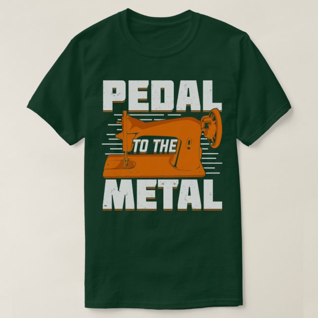 Camiseta Pedal Para A Presente De Agulha Metálica (Frente do Design)