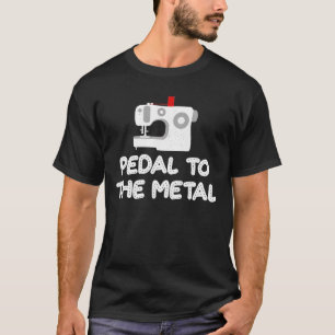Camiseta Pedal sewing esperto engraçado à matéria têxti