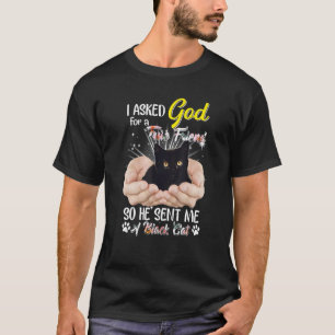 Camiseta Pedi a Deus por este amigo e Ele me enviou um pret