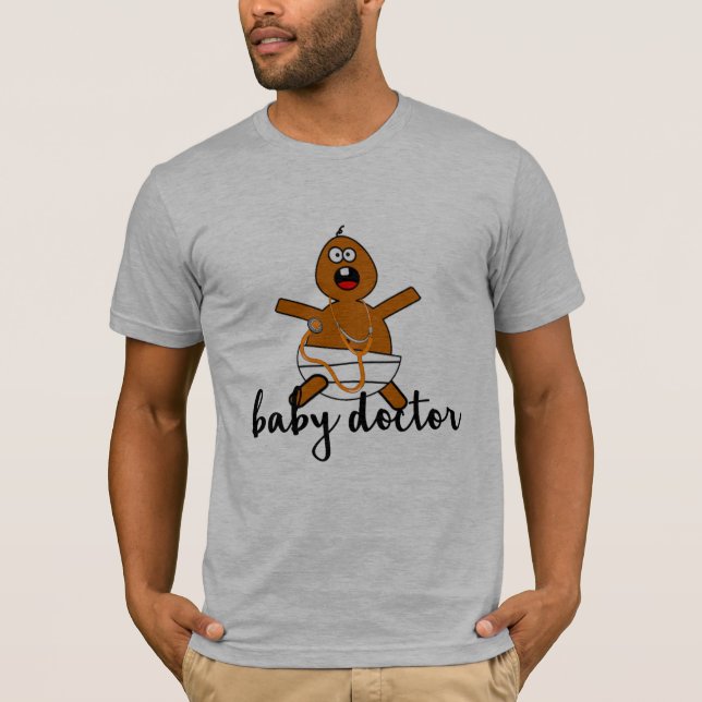 Camiseta pediatra legal humor engraçado bebê doutor (Frente)