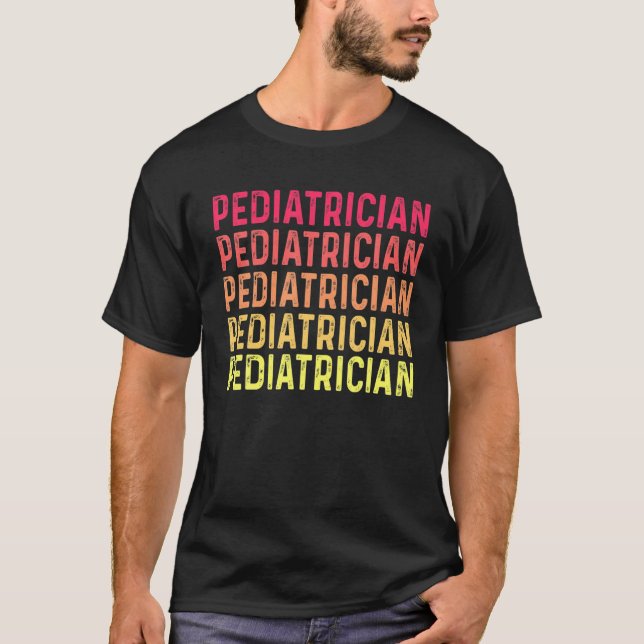 Camiseta Pediatra Vintage Stacking Design, Pediatria Engraç (Frente)