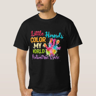 Camiseta Pediatria Cuidados Pequenos Cor Meu Mundo PEDS Nu