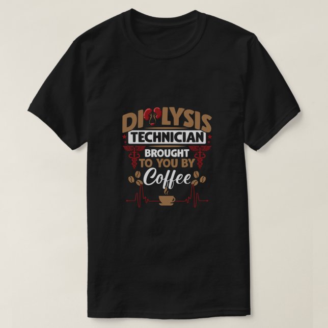 Camiseta Pediatria Medicina Diálise Técnica Café Amor (Frente do Design)