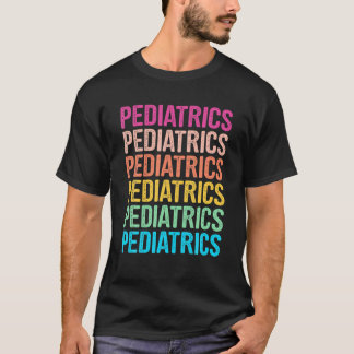 Camiseta Pediatria Retro Rainbow Para Pediatra, PEDS Nu