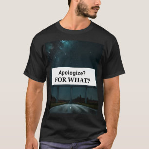 Camiseta Pedir desculpas? Por quê?