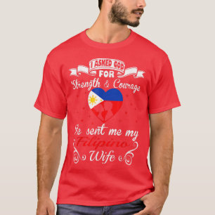 Camiseta Pediu A Deus Para Fortalecer A Coragem Que Enviou
