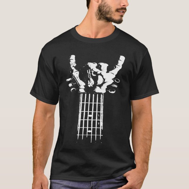 Camiseta Pedra De concerto No Pescoço De Violão Uma Pele De (Frente)