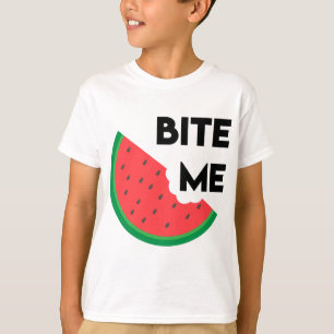 Camiseta Pedra de Melancia Pedra de Fruta Sarcástica Morde-
