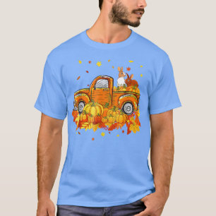 Camiseta Pedra de Pedra de Pedra de Rabbit Folha de outono
