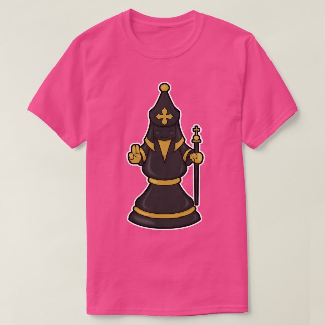 Camiseta Pedra de xadrez Bishop no Chess com Funcionarios (Frente do Design)