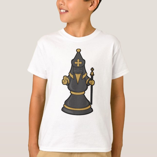 Camiseta Pedra de xadrez Bishop no Chess com Funcionarios (Frente)