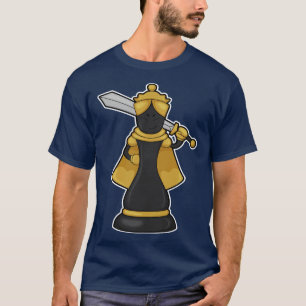 Camiseta Pedra de xadrez no xadrez com espada