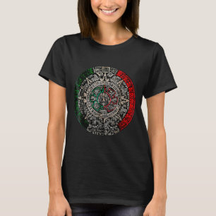 Camiseta Pedra do Sol do Calendário Asteca Arte Mexicana En