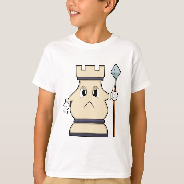 Camiseta Pedra do xadrez Rook em Chess.PNG (Frente)