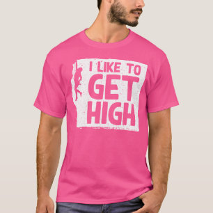 Camiseta Pedra Engraçada Subindo Para Homens Mulheres Monta