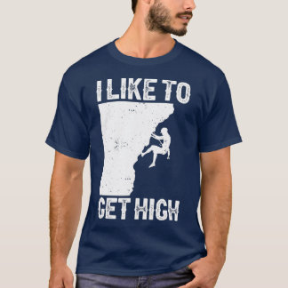 Camiseta Pedra Engraçada Subindo Para Homens Mulheres Monta