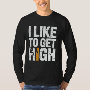 Camiseta Pedra Engraçada Subindo Para Homens Mulheres Monta
