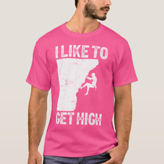 Camiseta Pedra Engraçada Subindo Para Homens Mulheres Monta