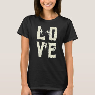 Camiseta Pedra Escalando Montanha Bouldering Love