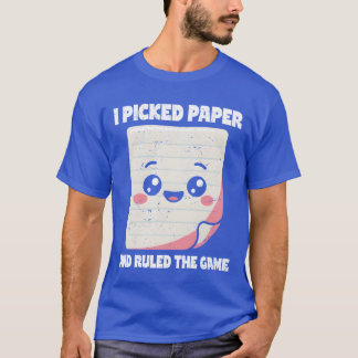 Camiseta Pedra Papel Tesoura Escolheu Papel Governou o Jogo