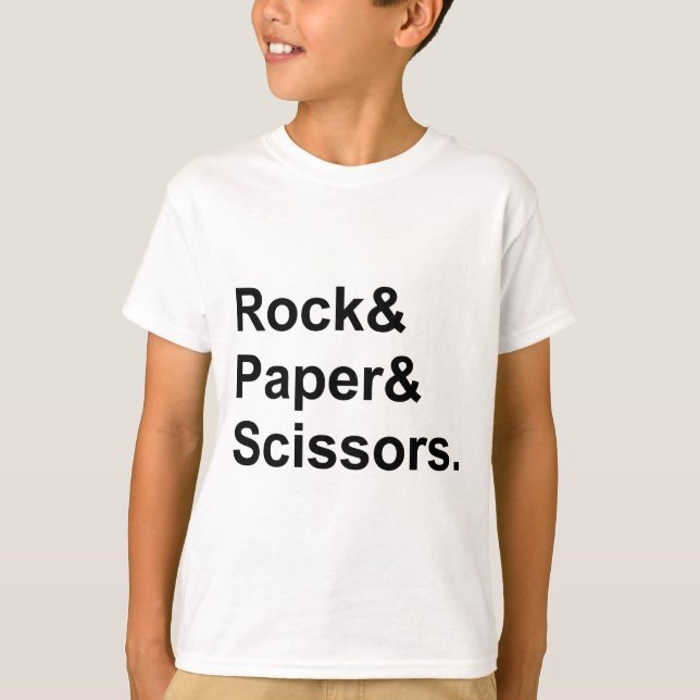 Camiseta Pedra Papel Tesoura | Jogo de Azar (Frente)