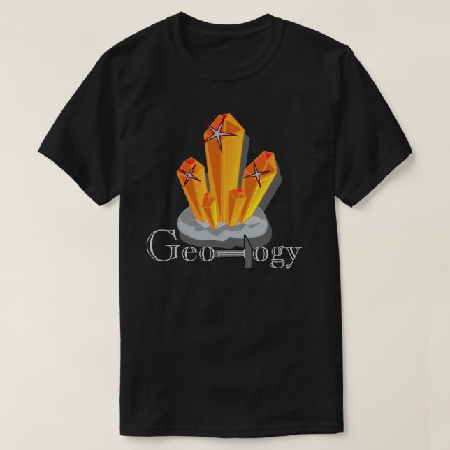 Camiseta Pedra preciosa da laranja da geologia (Frente do Design)