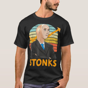 Camiseta Pedras Cara Meme Engraçado Broker Stonks