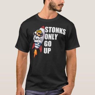 Camiseta Pedras De Gamestonk Só Subem Foguetes Engraçados