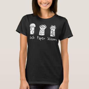 Camiseta Pedras de Gato de Gato de Pedra de Papel Rock