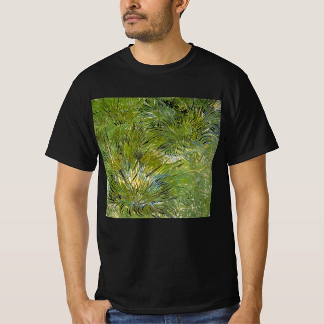 Camiseta Pedras de grama por Vincent van Gogh (Frente)
