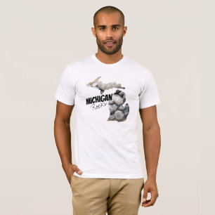 Camiseta Pedras de Petoskey em Silhuette, Michigan Rocks