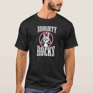 Camiseta Pedras de Sobriedade no Símbolo de Recuperação Ins